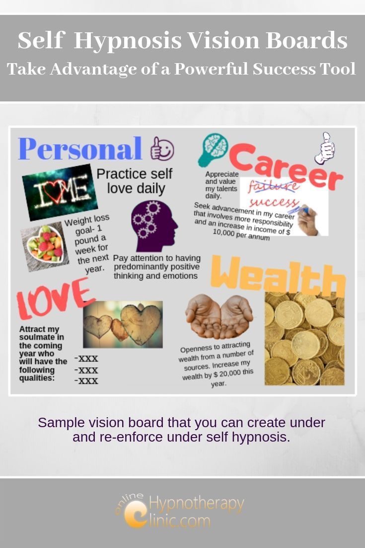 self hypnosis vision board